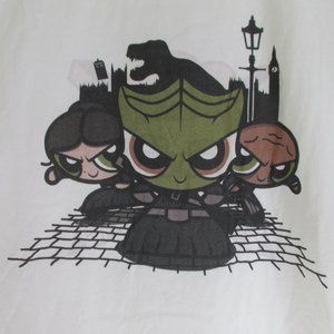 TeePublic Dr Who Season 8 Slash PowerPuff Girls Men's White T-Shirt Size L